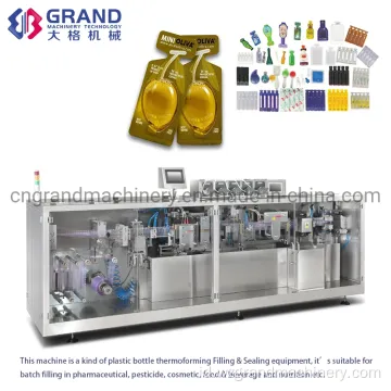 Mesin cetak dan pengisian otomatis dan penyegel untuk botol plastik cair olive oil filler GGS-240